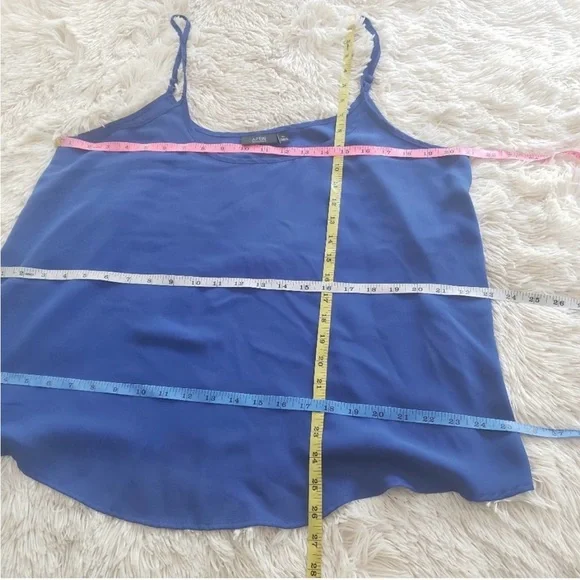 2 - Apt 9 loose flowy swing semi-sheer tank camisole adjustable spaghetti straps - Picture 3 of 5